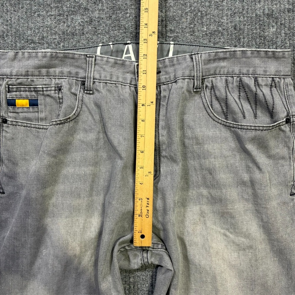 Cavi Knox Regular Straight Fit Jeans Mens Size 40x35 Gray Denim High Rise - Picture 7 of 16